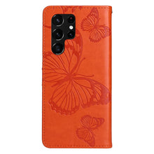 Lade das Bild in den Galerie-Viewer, Casekis Embossed Butterfly Wallet Phone Case Orange