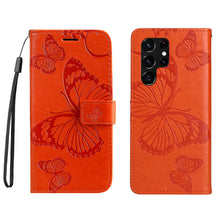 Lade das Bild in den Galerie-Viewer, Casekis Embossed Butterfly Wallet Phone Case Orange