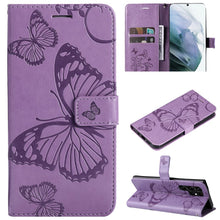 Lade das Bild in den Galerie-Viewer, Casekis Embossed Butterfly Wallet Phone Case Purple