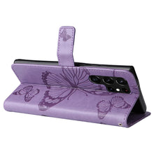 Lade das Bild in den Galerie-Viewer, Casekis Embossed Butterfly Wallet Phone Case Purple