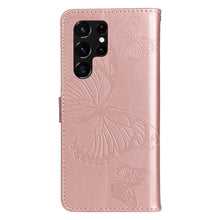 Lade das Bild in den Galerie-Viewer, Casekis Embossed Butterfly Wallet Phone Case Rose Gold