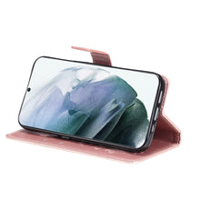 Lade das Bild in den Galerie-Viewer, Casekis Embossed Butterfly Wallet Phone Case Rose Gold