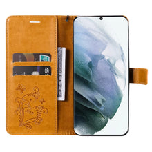 Lade das Bild in den Galerie-Viewer, Casekis Embossed Butterfly Wallet Phone Case Yellow