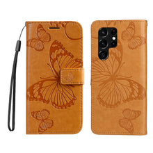 Lade das Bild in den Galerie-Viewer, Casekis Embossed Butterfly Wallet Phone Case Yellow