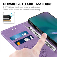 Lade das Bild in den Galerie-Viewer, Casekis Embossed Butterfly Wallet Phone Case Purple