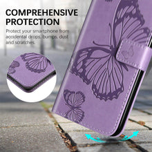 Lade das Bild in den Galerie-Viewer, Casekis Embossed Butterfly Wallet Phone Case Purple
