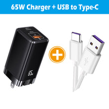 Load image into Gallery viewer, 65W GaN Charger 3-Port PD Portable Charger