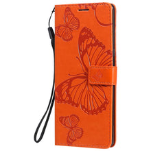 Lade das Bild in den Galerie-Viewer, Casekis Embossed Butterfly Wallet Phone Case Orange