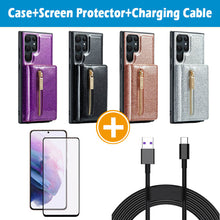 Lade das Bild in den Galerie-Viewer, Casekis Glitter Cardholer Magnetic Phone Case for Galaxy S23 Ultra 5G