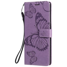 Lade das Bild in den Galerie-Viewer, Casekis Embossed Butterfly Wallet Phone Case Purple