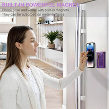 Lade das Bild in den Galerie-Viewer, Casekis Glitter Cardholer Magnetic Phone Case Dark Purple