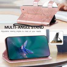 Lade das Bild in den Galerie-Viewer, Casekis Embossed Butterfly Wallet Phone Case Rose Gold