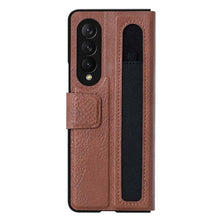 Lade das Bild in den Galerie-Viewer, Casekis Leather Case With S-pen Slot for Galaxy Z Fold 3 5G