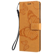 Lade das Bild in den Galerie-Viewer, Casekis Embossed Butterfly Wallet Phone Case Yellow