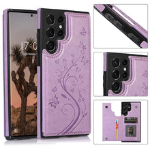 Lade das Bild in den Galerie-Viewer, Casekis Butterfly Embossing Wallet Phone Case Purple