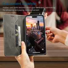 Load image into Gallery viewer, Casekis Retro RFID Wallet Phone Case Coffee