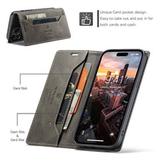 Load image into Gallery viewer, Casekis Retro RFID Wallet Phone Case Coffee
