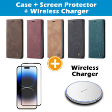 Load image into Gallery viewer, Casekis Retro Wallet Case For iPhone 14 Pro