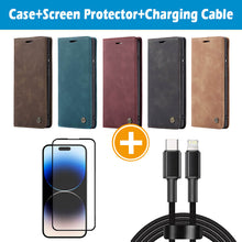Load image into Gallery viewer, Casekis Retro Wallet Case For iPhone 14 Pro