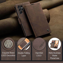 Load image into Gallery viewer, Casekis Retro Wallet Case Coffee