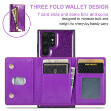 Lade das Bild in den Galerie-Viewer, Casekis Glitter Cardholer Magnetic Phone Case for Galaxy S23 Ultra 5G