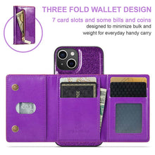 Lade das Bild in den Galerie-Viewer, Casekis Glitter Cardholer Magnetic Phone Case for iPhone 14 Plus