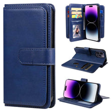 Load image into Gallery viewer, Casekis Large Capacity Cardholder Phone Case Dark Blue