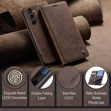 Lade das Bild in den Galerie-Viewer, Casekis Retro Wallet Case For Galaxy S23 Plus 5G