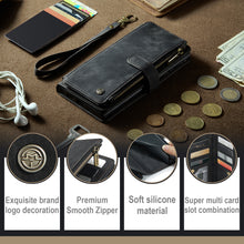 Lade das Bild in den Galerie-Viewer, Casekis Leather Zipper Phone Case Black