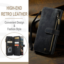Lade das Bild in den Galerie-Viewer, Casekis Leather Zipper Phone Case Black