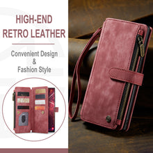 Lade das Bild in den Galerie-Viewer, Casekis Leather Zipper Phone Case Red