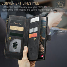 Lade das Bild in den Galerie-Viewer, Casekis Leather Zipper Phone Case Black