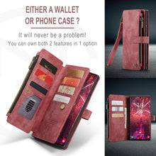 Lade das Bild in den Galerie-Viewer, Casekis Leather Zipper Phone Case Red