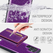 Lade das Bild in den Galerie-Viewer, Casekis Glitter Cardholer Magnetic Phone Case for Galaxy S23 Ultra 5G