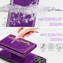Lade das Bild in den Galerie-Viewer, Casekis Glitter Cardholer Magnetic Phone Case for iPhone 14 Plus