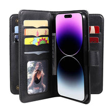 Load image into Gallery viewer, Casekis Large Capacity Cardholder Phone Case Black