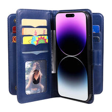 Load image into Gallery viewer, Casekis Large Capacity Cardholder Phone Case Dark Blue