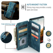 Load image into Gallery viewer, Casekis Leather Zipper Phone Case Blue