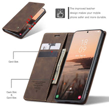 Lade das Bild in den Galerie-Viewer, Casekis Retro Wallet Case For Galaxy S21 Ultra 5G