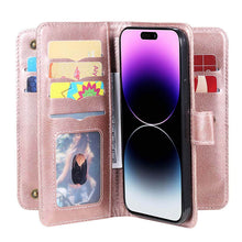 Load image into Gallery viewer, Casekis Large Capacity Cardholder Phone Case Rose Gold