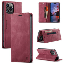 Lade das Bild in den Galerie-Viewer, Casekis Retro RFID Wallet Phone Case Red