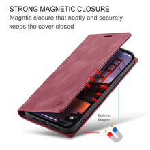 Lade das Bild in den Galerie-Viewer, Casekis Retro RFID Wallet Phone Case Red