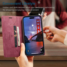 Lade das Bild in den Galerie-Viewer, Casekis Retro RFID Wallet Phone Case Red