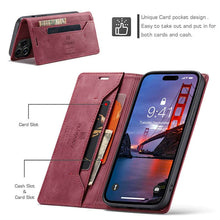 Lade das Bild in den Galerie-Viewer, Casekis Retro RFID Wallet Phone Case Red