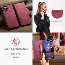 Lade das Bild in den Galerie-Viewer, Casekis Retro RFID Wallet Phone Case Red