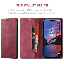 Lade das Bild in den Galerie-Viewer, Casekis Retro RFID Wallet Phone Case Red
