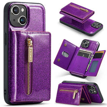 Lade das Bild in den Galerie-Viewer, Casekis Glitter Cardholer Magnetic Phone Case for iPhone 14 Plus