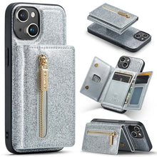 Lade das Bild in den Galerie-Viewer, Casekis Glitter Cardholer Magnetic Phone Case for iPhone 14 Plus
