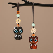 Load image into Gallery viewer, Casekis Sandalwood Cat Mobile Strap Keychain
