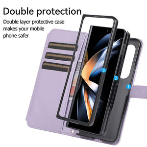 Casekis Crossbody Cardholder Phone Case For Galaxy Z Fold 5 Purple